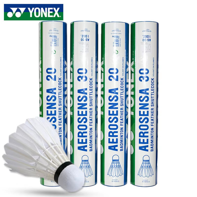 1 Tube  YY Badminton Shuttlecocks Goose Feather Competition AS40 AS50